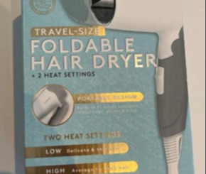 Brookstone Travel-Size Foldable Hairdryer