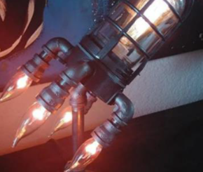 Vintage Steampunk Rocket Table Lamp Flame Night Light for Bar Store Desk Décor Lighting Fixtures Creative Led Standing Lamps E26