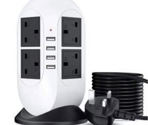 Sameriver 8-Socket Tower Power Strip
