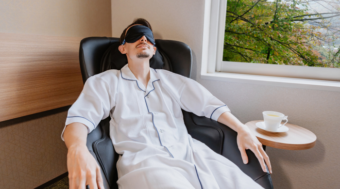 VR headset and controllers on a deskmat