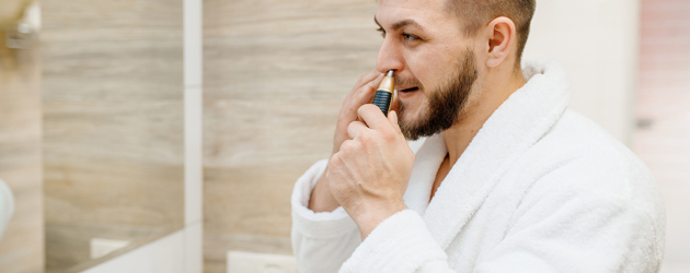 Man Removes Nose Hair In Bathroom Morning Hygiene 2026 01 06 09 05 17 Utc
