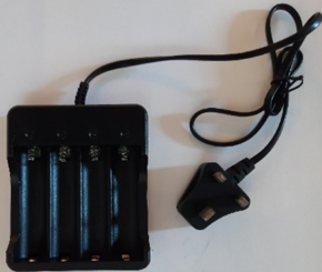 Hong Dong 4 Slots Battery Charger for 3.7V Li-ion 18650 Rechargeable Battery with UK Plug