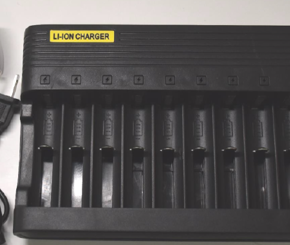 Battery Charger 10 Slots 4.2V 6A Charging with Plug For 16340 14500 18650 18500