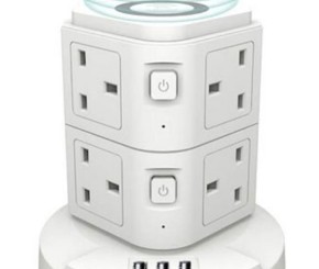 Thowall Tower Power Strip with Wireless Charging