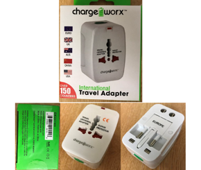 Charge Worx International Travel Adaptor