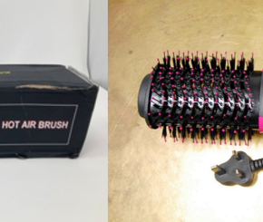 Hot Air Hair Dryer brush and styler sold via Amazon